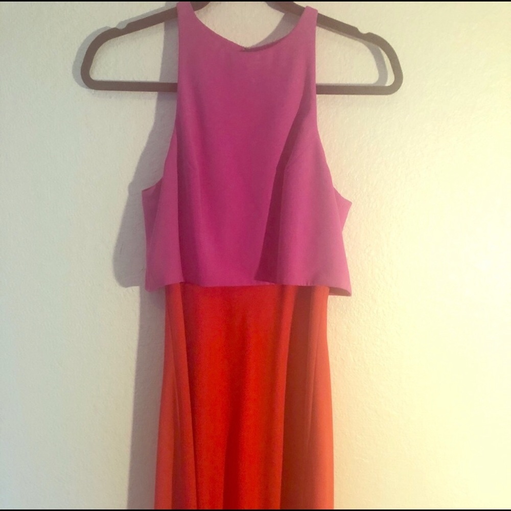 Floor-length colour-blocked Jill Stuart Gown